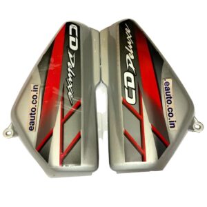 Side Panel for Hero CD 100 Deluxe | 2010 Model | Type3 Sticker | Silver & Red Colour