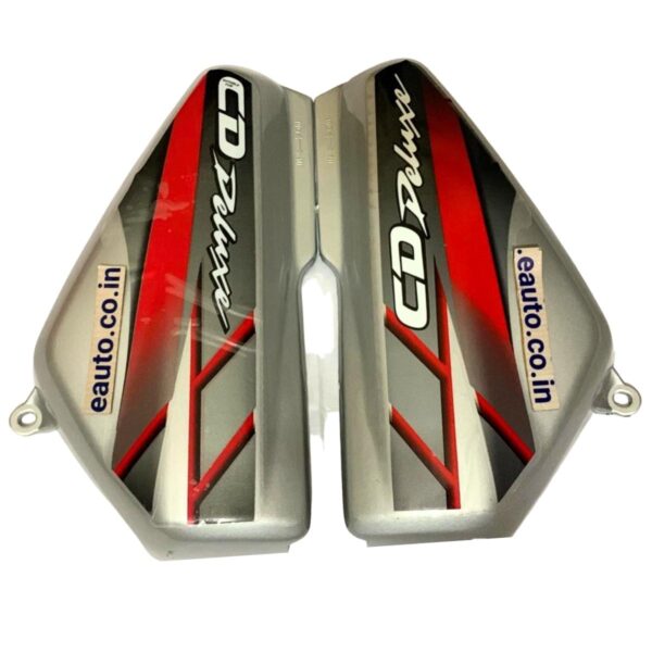Side Panel for Hero CD 100 Deluxe | 2010 Model | Type3 Sticker | Silver & Red Colour