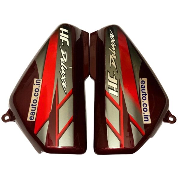 Side Panel for Hero CD 100 Deluxe | 2012 Model | Type4 Sticker | Wine Red Colour
