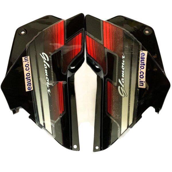 Side Panel for Hero Glamour | Type1 | ASFS | Black & Red Colour